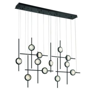 Eurofase Barletta, Chandelier , 12-Light, 53", Anodized Black – Eurofase Chandeliers