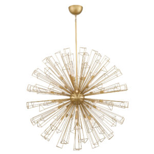 Eurofase Dendelio, Chandelier , 35-Light, 54", Matte Gold – Eurofase Chandeliers