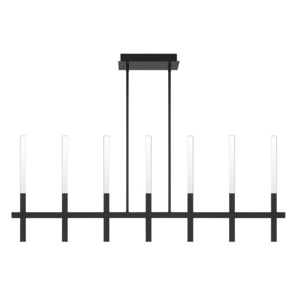 Eurofase Benicio, Chandelier, 7-Light, 46", Matte Black, Clear Glass – Eurofase Chandeliers