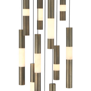Eurofase Ronda, Chandelier , 11-Light, 20", Weathered Brass, Alabaster – Eurofase Chandeliers