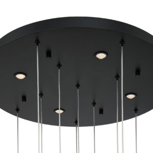 Eurofase Norah, Chandelier, 16-Light, 24", Matte Black, Mixed Glass – Eurofase Chandeliers
