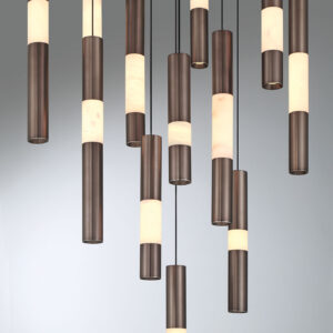Eurofase Ronda, Chandelier , 15-Light, 32", Weathered Brass, Alabaster – Eurofase Chandeliers