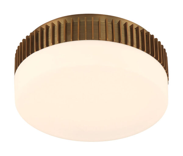 Eurofase Purgos, Flush Mount, 12", Antique Brass, Opal Glass – Eurofase Flush Mounts