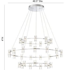 Eurofase 3-Tiers 33-Light 41" Integrated Led Grand Chandelier – Eurofase Chandeliers