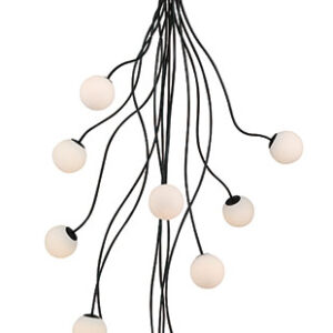 Eurofase Athena, Chandelier, 13-Light, 28", Matte Black, Opal Etched Glass – Eurofase Chandeliers