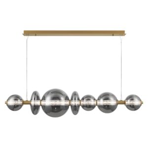 Eurofase Atomo, Chandelier, 7-Light, 56", Gold, Smoked Glass – Eurofase Chandeliers