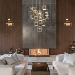 Eurofase Ferro, Chandelier , 16-Light, 32", Matte Gold – Eurofase Chandeliers
