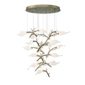 Eurofase Matera, Chandelier, 15-Light, 34", Antique Gold, White Glass – Eurofase Chandeliers