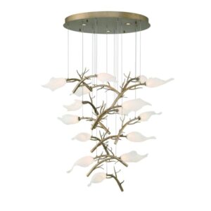 Eurofase Matera, Chandelier, 15-Light, 34", Antique Gold, White Glass – Eurofase Chandeliers