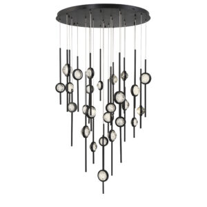Eurofase Barletta, Chandelier , 26-Light, 40", Anodized Black – Eurofase Chandeliers