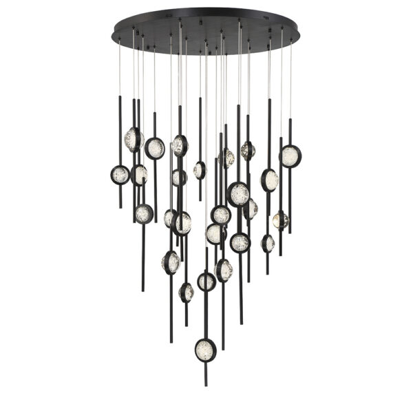 Eurofase Barletta, Chandelier , 26-Light, 40", Anodized Black – Eurofase Chandeliers