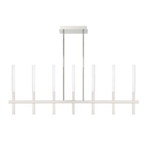 Eurofase Benicio, Chandelier, 7-Light, 46", Polished Nickel, Clear Glass – Eurofase Chandeliers