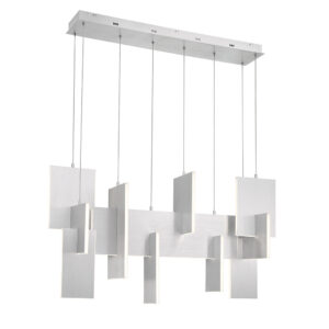 Eurofase Coburg, Chandelier , 3-Light, 42", Anodized Silver – Eurofase Chandeliers