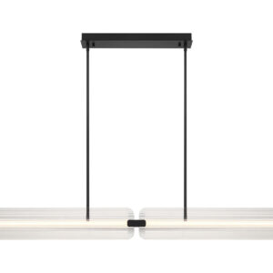 Eurofase Neoness, Chandelier, 4-Light, 67", Matte Black, Smoked Glass – Eurofase Chandeliers