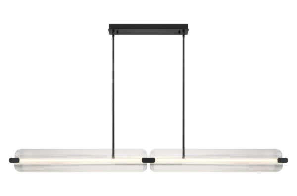 Eurofase Neoness, Chandelier, 4-Light, 67", Matte Black, Smoked Glass – Eurofase Chandeliers