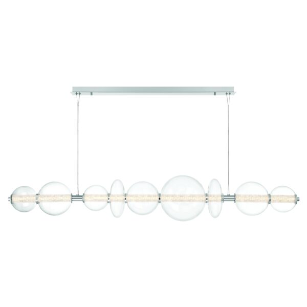 Eurofase Atomo, Chandelier, 9-Light, 74", Chrome, Clear Glass – Eurofase Chandeliers