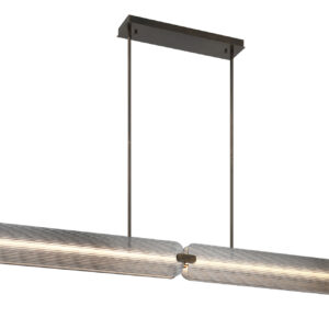 Eurofase Neoness, Chandelier, 4-Light, 67", Matte Black, Smoked Glass – Eurofase Chandeliers