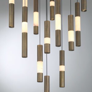 Eurofase Ronda, Chandelier , 15-Light, 32", Weathered Brass, Alabaster – Eurofase Chandeliers