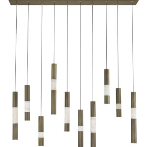 Eurofase Ronda, Chandelier , 10-Light, 50", Harlow Bronze, Alabaster – Eurofase Chandeliers