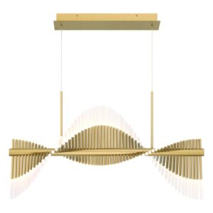 Eurofase Voltik, Chandelier, 60-Light, 40", Matte Gold, Frosted Acrylic – Eurofase Chandeliers