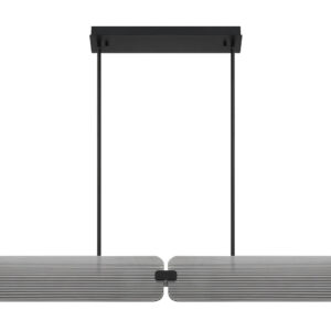 Eurofase Neoness, Chandelier, 4-Light, 67", Matte Black, Smoked Glass – Eurofase Chandeliers