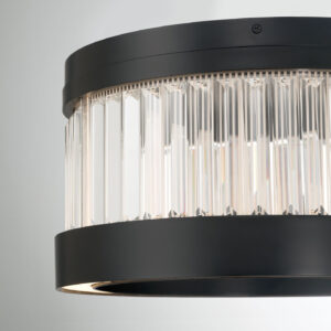 Eurofase Empra, Flush Mount, 16", Matte Black, Clear Crystal – Eurofase Flush Mounts