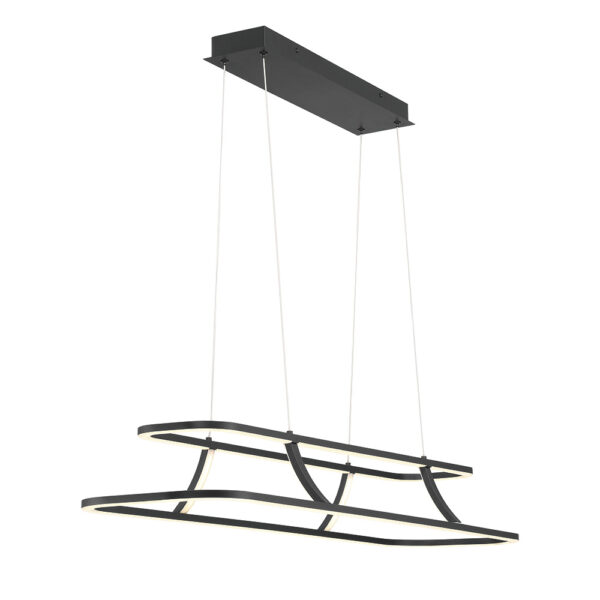 Eurofase Cadoux, Chandelier, 44", Matte Black, Clear Glass – Eurofase Chandeliers