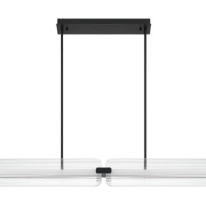 Eurofase Neoness, Chandelier, 4-Light, 67", Matte Black, Smoked Glass – Eurofase Chandeliers