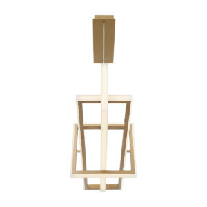 Eurofase Bordo, Chandelier, 3-Light, 38", Satin Gold Paint, White Acrylic – Eurofase Chandeliers