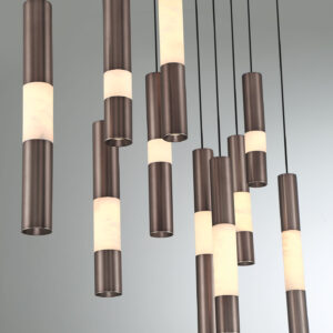 Eurofase Ronda, Chandelier , 10-Light, 50", Harlow Bronze, Alabaster – Eurofase Chandeliers