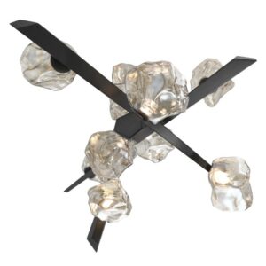Eurofase Thorah, Chandelier, 10-Light, 47", Matte Graphite, Amber Glass – Eurofase Chandeliers