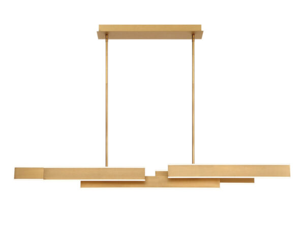Eurofase Cameno, Chandelier, 55", Matte Gold, White Acrylic – Eurofase Chandeliers