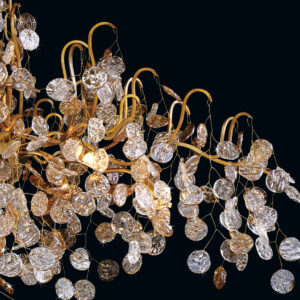 Eurofase Campobasso, Flush Mount, 7-Light, 27", Gold, Mixed Glass – Eurofase Flush Mounts