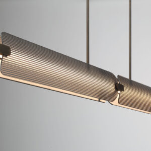 Eurofase Neoness, Chandelier, 4-Light, 67", Matte Black, Smoked Glass – Eurofase Chandeliers