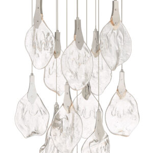 Eurofase Jateo, Chandelier, 16-Light, 24", Polished Nickel, Clear Glass – Eurofase Chandeliers