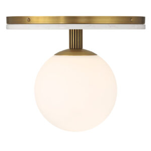 Eurofase Carnagie, Flush Mount, 8", Antique Brass, Opal Etched Glass – Eurofase Flush Mounts