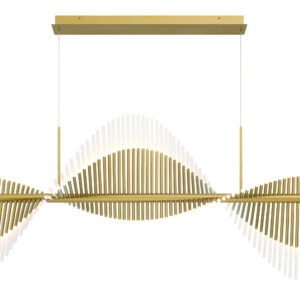 Eurofase Voltik, Chandelier, 72-Light, 59", Matte Gold, Frosted Acrylic – Eurofase Chandeliers