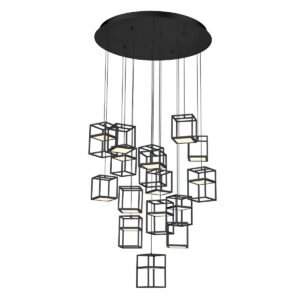 Eurofase Ferro, Chandelier , 16-Light, 32", Matte Black – Eurofase Chandeliers