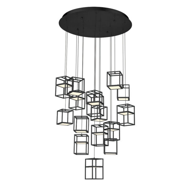 Eurofase Ferro, Chandelier , 16-Light, 32", Matte Black – Eurofase Chandeliers