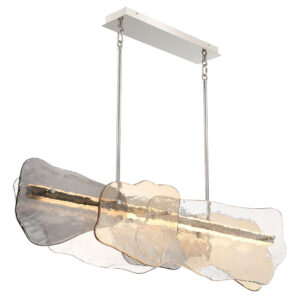 Eurofase Grotto, Chandelier, 39", Polished Nickel, Mixed Glass – Eurofase Chandeliers