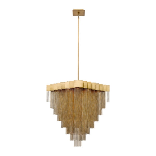 Eurofase Bloomfield, Chandelier, 18-Light, 31", Matte Gold, Gold Aluminum – Eurofase Chandeliers