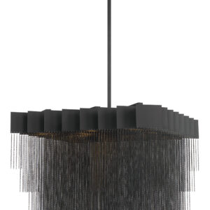 Eurofase Bloomfield, Chandelier, 18-Light, 31", Matte Black, Black Aluminum – Eurofase Chandeliers
