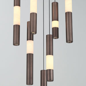 Eurofase Ronda, Chandelier , 15-Light, 32", Weathered Brass, Alabaster – Eurofase Chandeliers