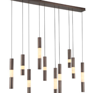 Eurofase Ronda, Chandelier , 10-Light, 50", Harlow Bronze, Alabaster – Eurofase Chandeliers