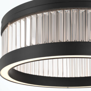 Eurofase Empra, Flush Mount, 16", Matte Black, Clear Crystal – Eurofase Flush Mounts