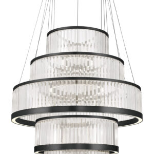 Eurofase Empra, Chandelier, 5-Light, 47", Gold, Clear Crystal – Eurofase Chandeliers