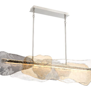 Eurofase Grotto, Chandelier, 39", Polished Nickel, Mixed Glass – Eurofase Chandeliers