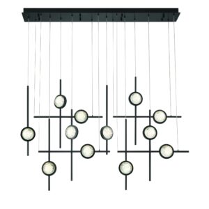 Eurofase Barletta, Chandelier , 12-Light, 53", Anodized Black – Eurofase Chandeliers