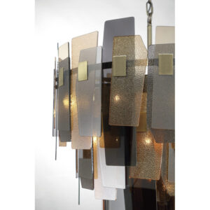 Eurofase Cocolina, Chandelier, 19-Light, 42", Brushed Brass, Mixed Glass – Eurofase Chandeliers
