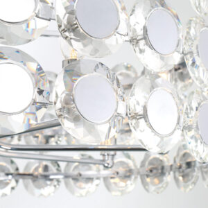 Eurofase Perrene, Chandelier, 8-Light, 32", Chrome, Clear Glass – Eurofase Chandeliers